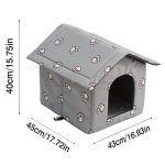 Outside Cat House, Weatherproof Houses for Small Dogs, Perfect Cute Pet Hut for Indoor Cats Dogs, Cat Houses for a Feral or Any Outdoor Cat, Easy to Assemble Outdoor Cat Tent - Image 4