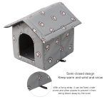Outside Cat House, Weatherproof Houses for Small Dogs, Perfect Cute Pet Hut for Indoor Cats Dogs, Cat Houses for a Feral or Any Outdoor Cat, Easy to Assemble Outdoor Cat Tent - Image 5