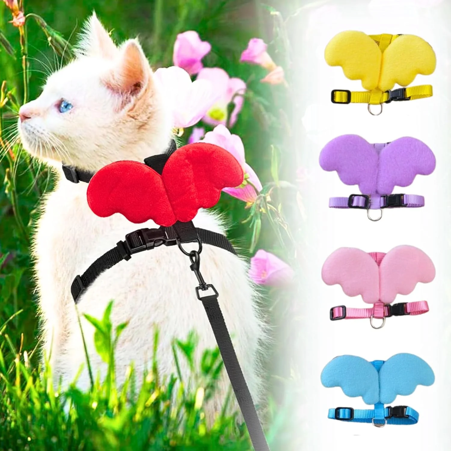 81fAbmysMQL._SL1500-1.webp Little Angel Cat Harness Leash 🐱🌟 - Image 1