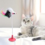 CAT TOY STICK WAND WITH BELL MOUSE CAGE