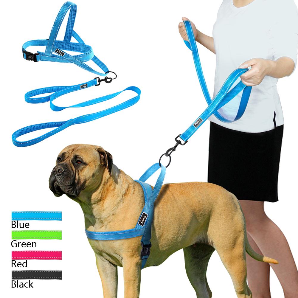 Dog-Nylon-Body-Harness-With-Leash-2 Dog Nylon Body Harness With Leash Strap Belt - Image 1