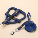Harness with Leash-Adjustable Denim Dog Vest - Image 5
