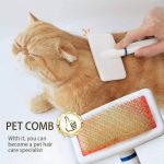 White Grooming Brush for Cats and Dogs - Image 9