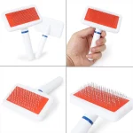 White Grooming Brush for Cats and Dogs - Image 11