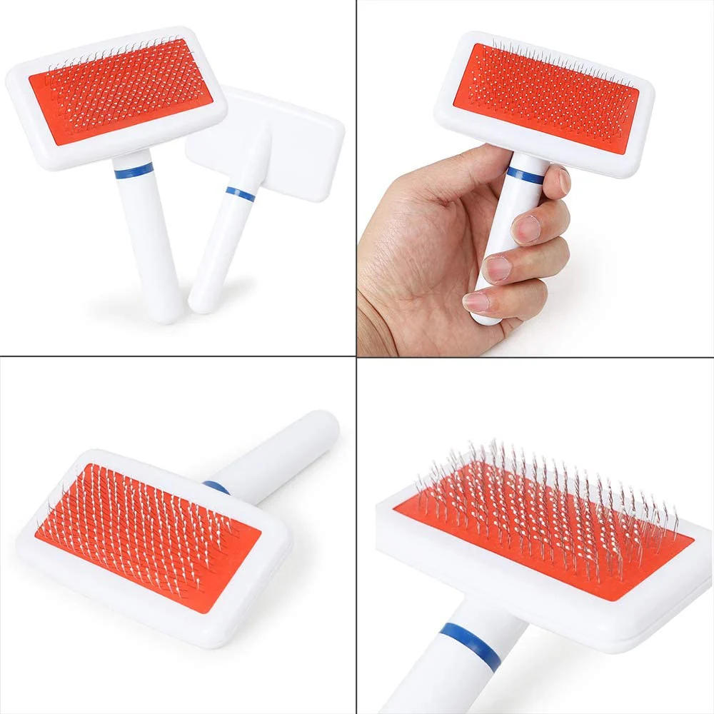 White Grooming Brush for Cats and Dogs - Image 11