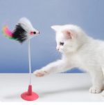 CAT TOY STICK WAND WITH BELL MOUSE CAGE - Image 2