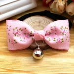 Printed Pet bows with bell adjustable - Image 7