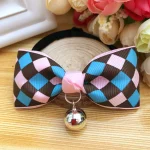 Printed Pet bows with bell adjustable - Image 9