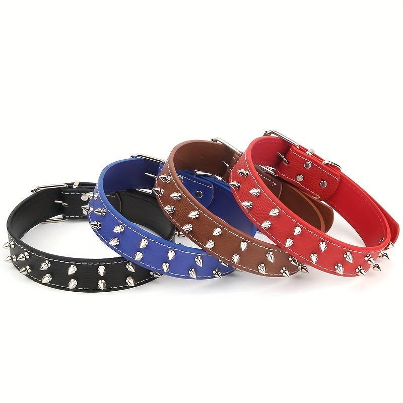 processed-1169062e-fd2b-4270-bb27-c17f9b66e2a9_sRCLl17Q.jpeg Spiked Studded Dog Collars Punk Style PU Leather Dog Collar For Medium And Large Dogs - Image 1
