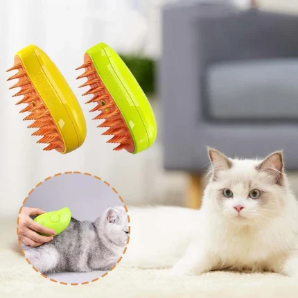 3-in-1 Electric Steam Pet Brush for Tangle-Free Fur in Pakistan