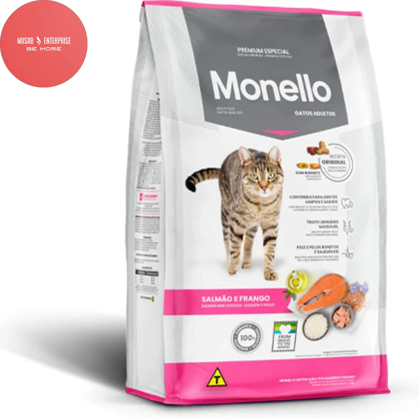 6011584ca28fefa17859bc5a3e82d141 MONELLO ADULT CAT FOOD – SALMON AND CHICKEN - Image 1