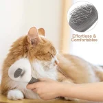 Retractable Pet Grooming Brush with Button – Oval - Image 5
