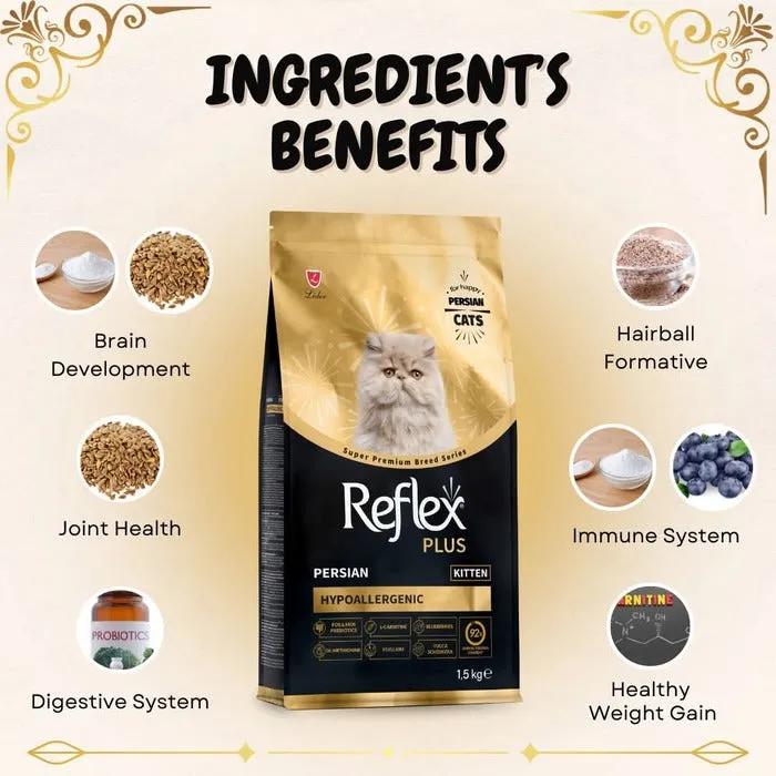 Reflex Plus Hypoallergenic Persian Kitten Cat Food 1.5kg Reflex Plus Hypoallergenic Persian Kitten Cat Food 1.5kg