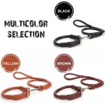 PU Leather Collar + Leash Heavy Duty For Dogs - Image 4