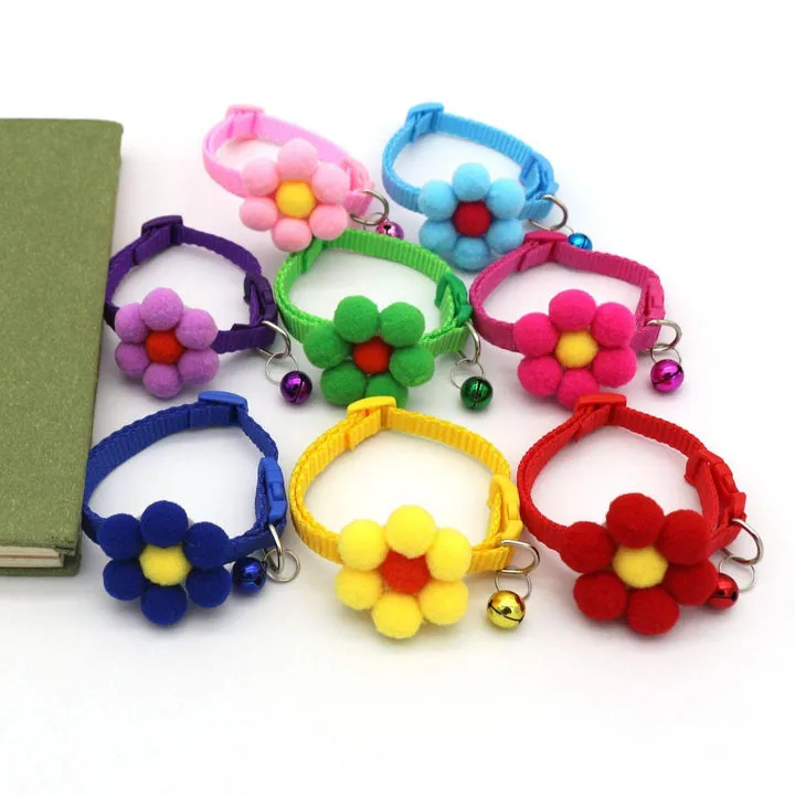download (78) Flower Cat Collar with Bead - Image 1
