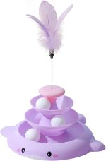 Four-Layer Space Tower With Feather Teaser Stick - Image 3