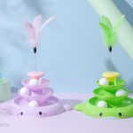 Four-Layer Space Tower With Feather Teaser Stick - Image 2