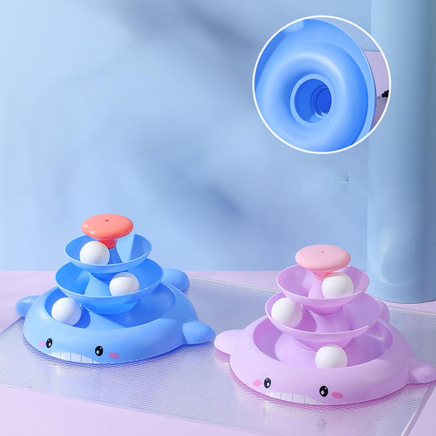 download (16) Four-Layer Space Tower With Feather Teaser Stick