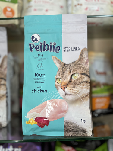 Petbite Sterilized Adult Dry Cat Food-Chicken (1kg)