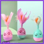Plastic Ball With Feather Cat Toy - Image 2