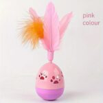 Plastic Ball With Feather Cat Toy - Image 3