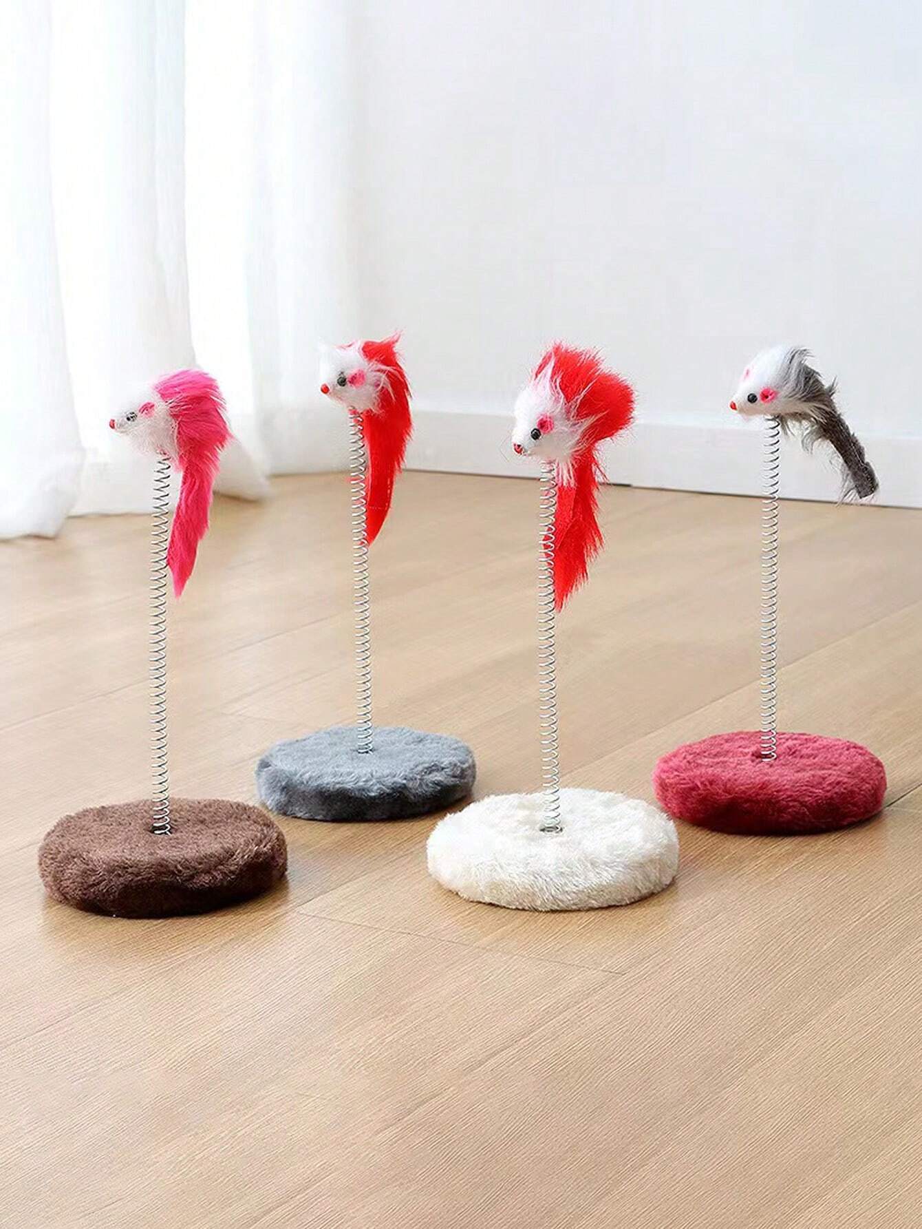 1681981697d076b20acd078ec54a3b9f7c88415a17_2.jpg Cat Interactive Spring Mouse Post Toy - Image 1