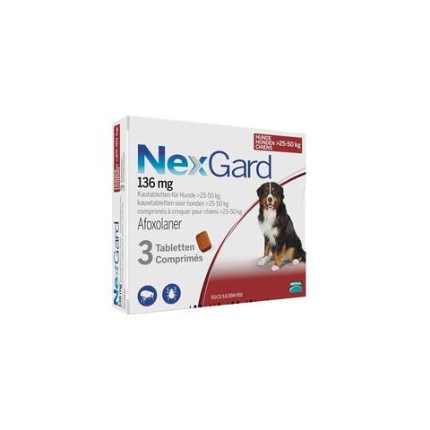 21108_1_1.jpg NexGard Chewable Tablets for Dogs 136 MG (25 to 50 KG) - Image 1