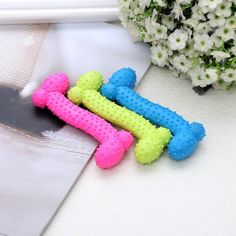65979e548a463f3e800edc6af5c5cbd5.jpg Chewing Bone Shape Rubber Toy - Image 1