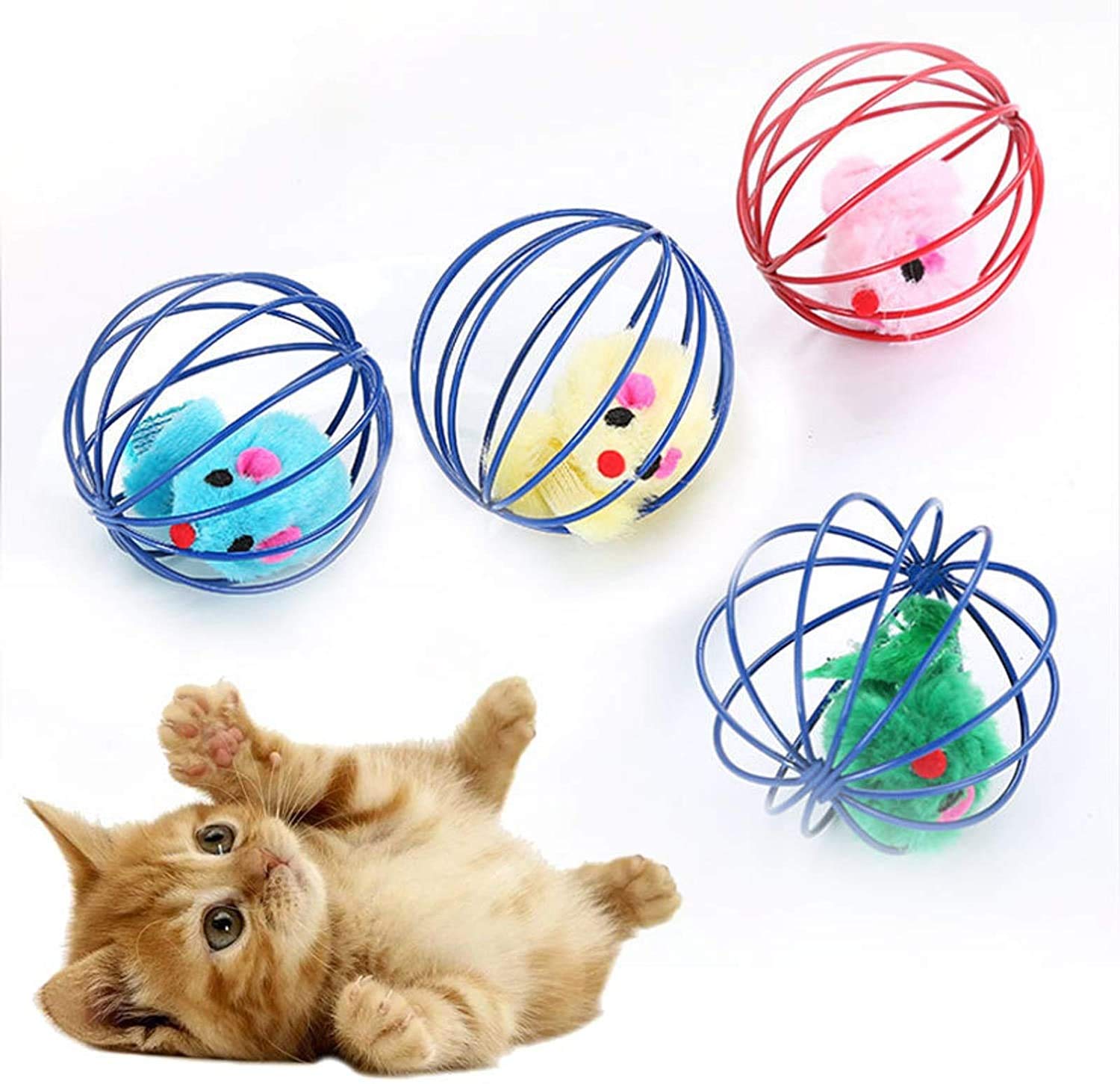 713lik4L9hL._SL1500.jpg Interactive Mouse Cage Ball Toy For Cat - Image 1