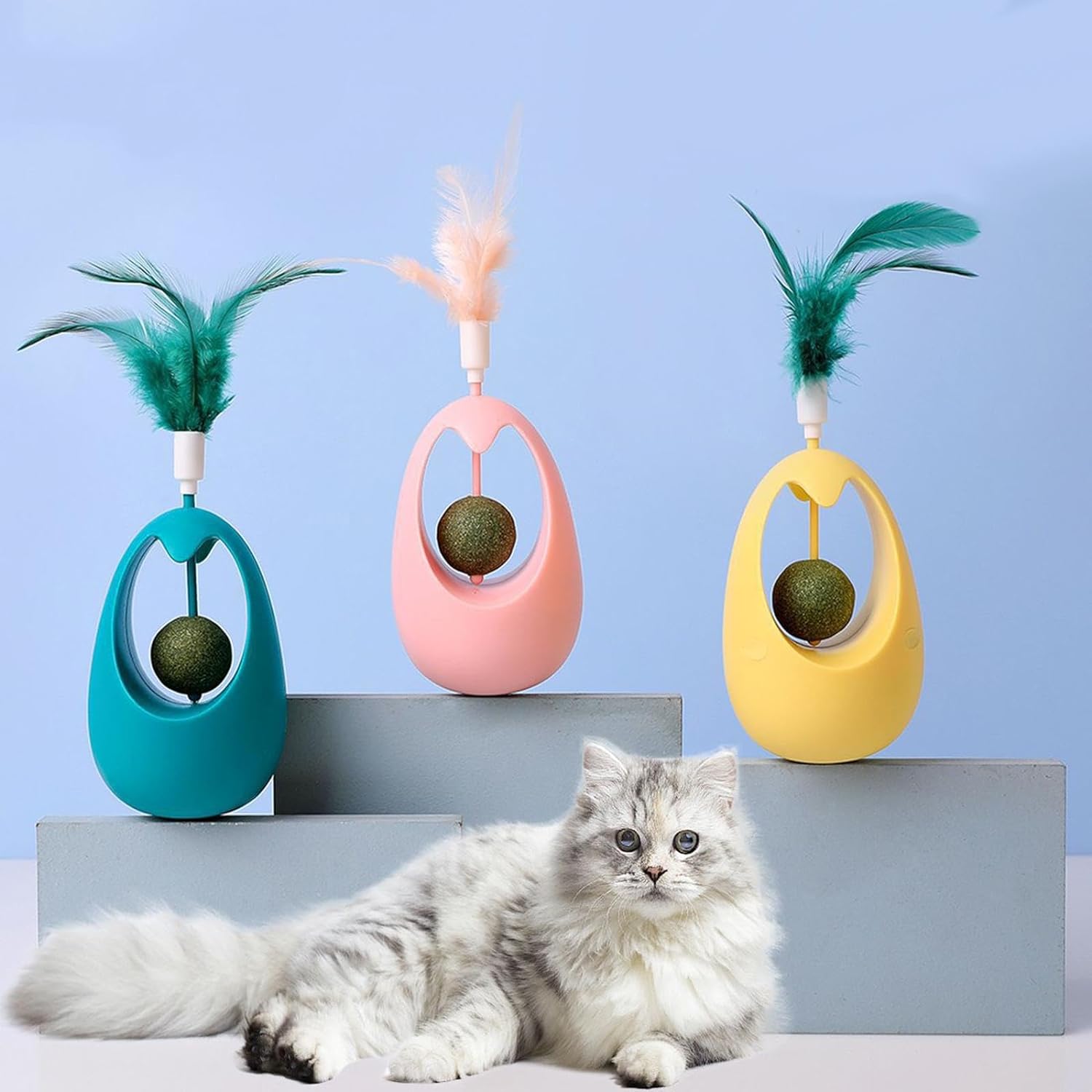 71yOeX-lZtL._SL1500.jpg Interactive Catnip Tumbler Cat Toy with Catnip - Image 1
