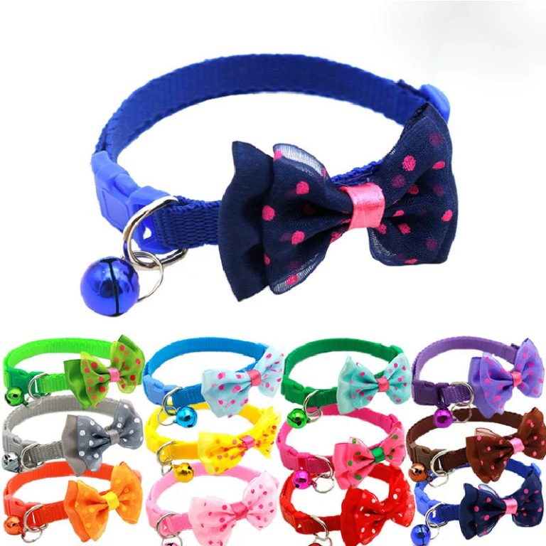 Collar de lazo con campana para mascotas accesorios de aseo para cachorros bufanda ajustable con lazo jpg Creative water features and exterior