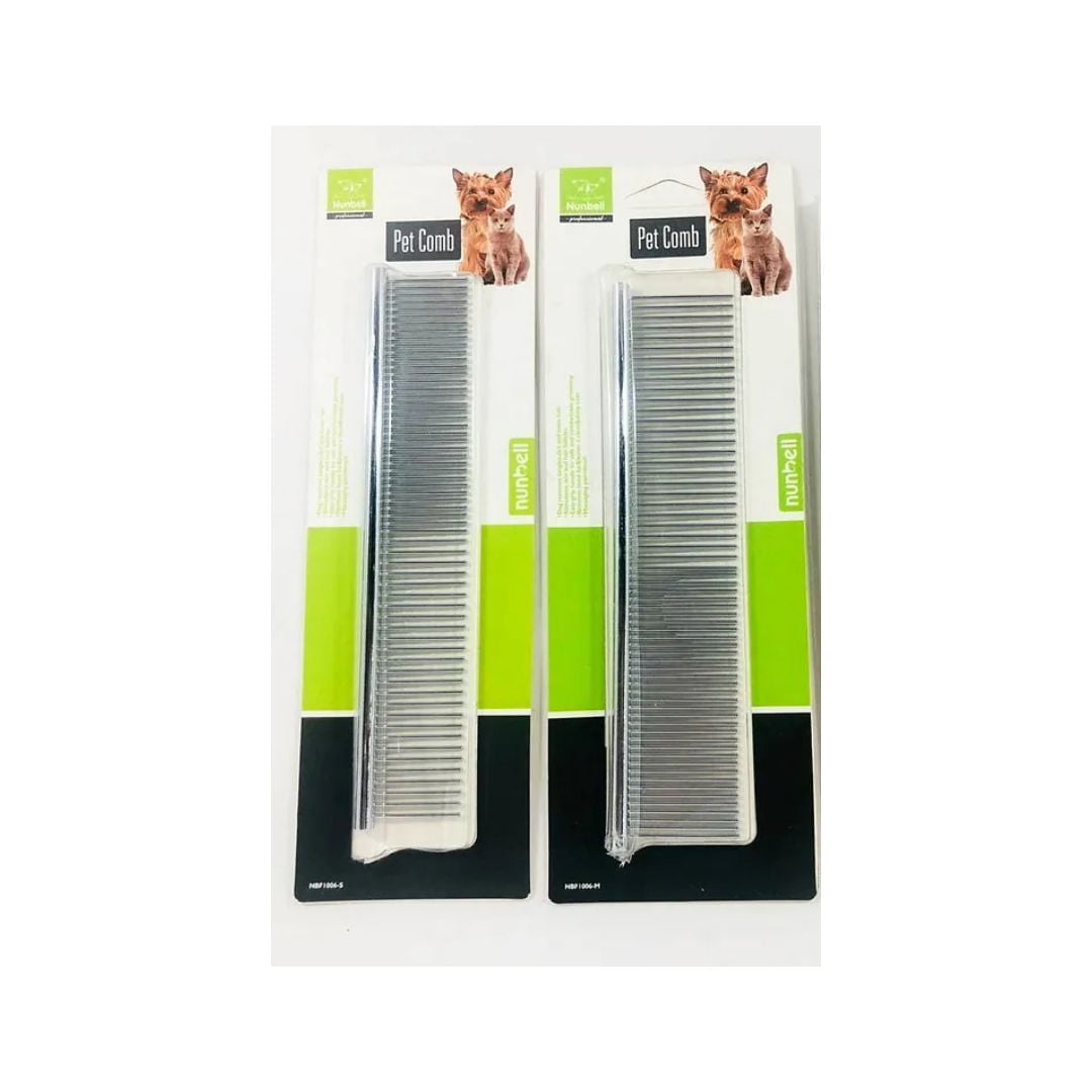 NB-Steel-Pet-Grooming-Comb-Reem-Pet-Store_1.jpg Nunbell Steel Comb - Image 1