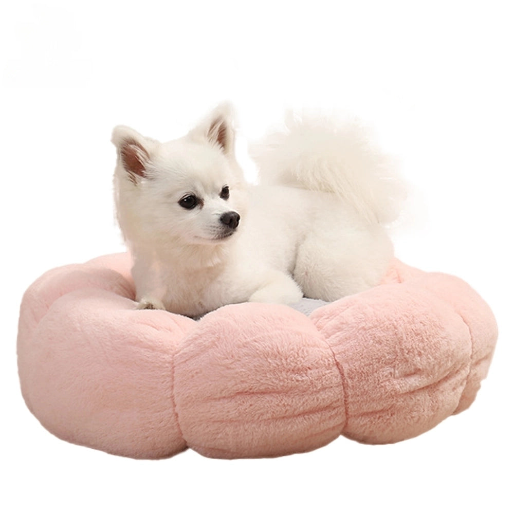 Tc-025-Flower-Shaped-Dog-Bed-for-Small-Dog__3_-transformed.jpg Pets Round Fur Bed - Image 1