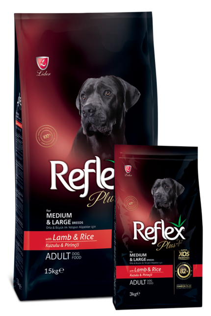 Reflex Plus Adult Dog Food with Lamb & Rice for Medium & Large Breeds