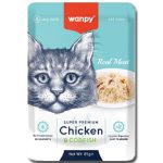 Wanpy Real Meat Fillet in Jelly Chicken & Codfish – 85gm
